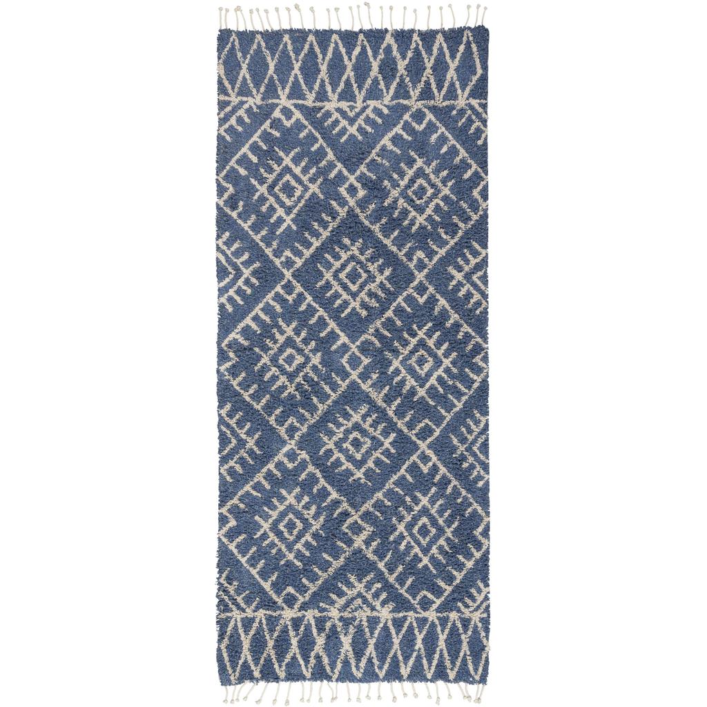 Nourison Home Native Art NTV12 Navy Indoor Runner - Bohemian Hand Tufted Handmade Medium Pile