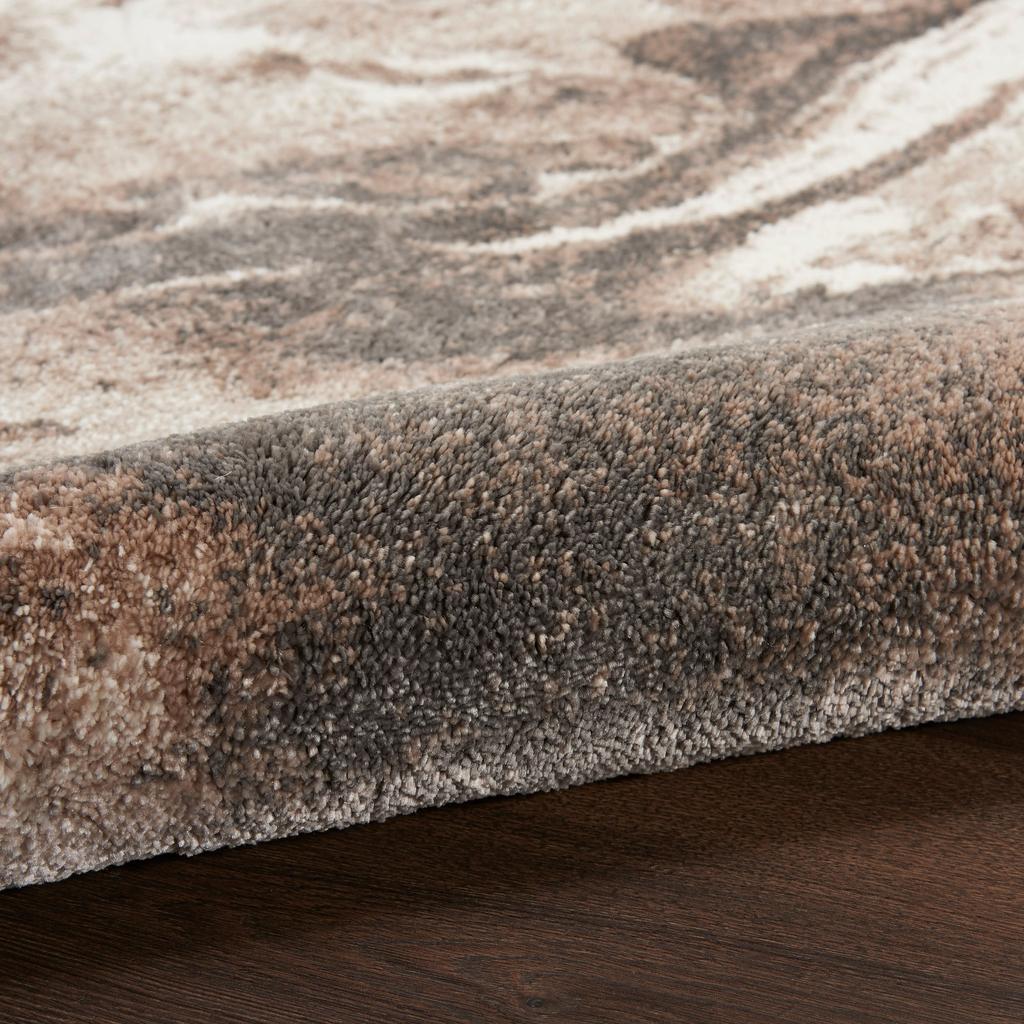 Nourison Home American Manor AMR03 Ivory/Mocha Ivory Mocha Indoor Runner - Modern Power Loomed Machine Made Medium Pile