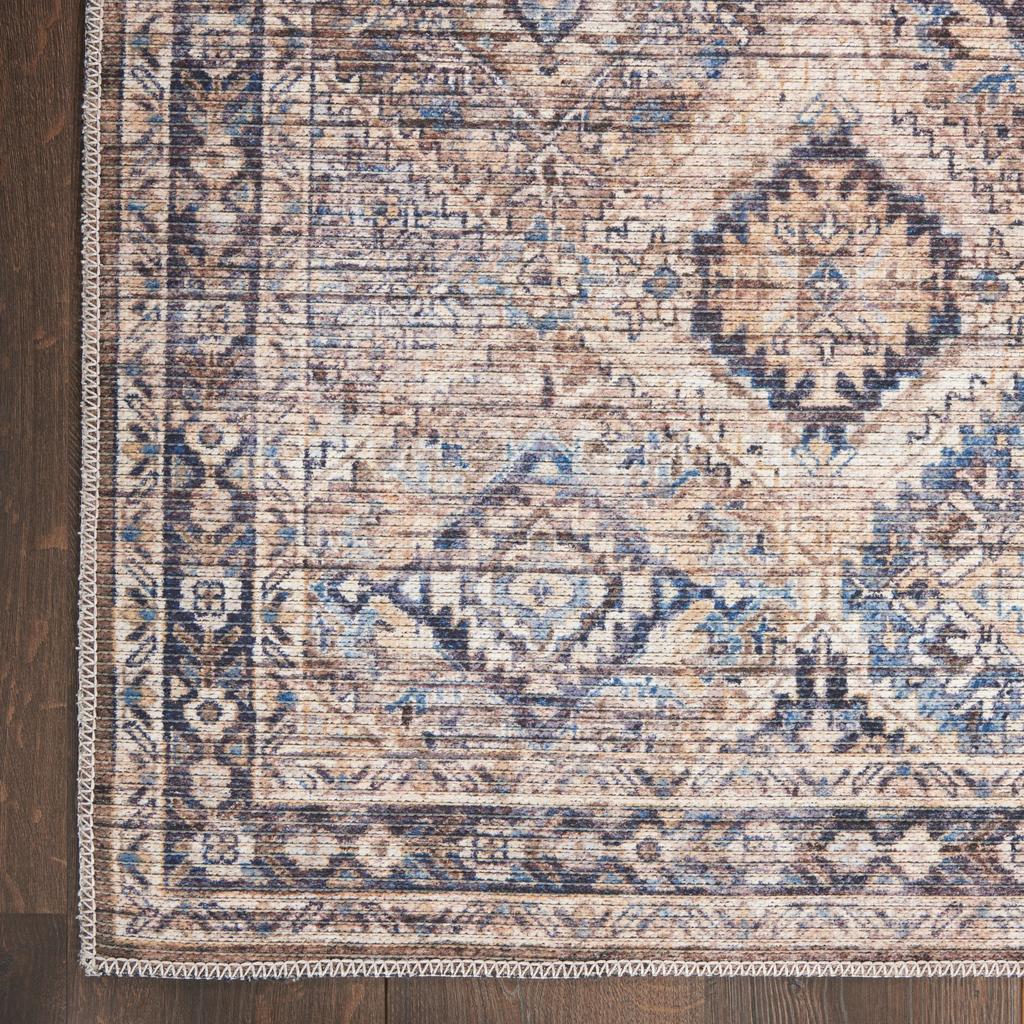 Nourison Home New Concept Washables SR103 Ivory Latte Indoor Rectangle Area Rug - Vintage Machine Woven Machine Made Low Pile