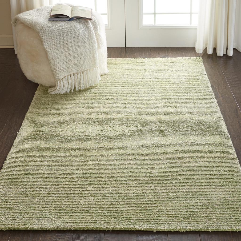 Nourison Home Weston WES01 Green Indoor Rectangle Area Rug - Modern Tufted Handmade Medium Pile