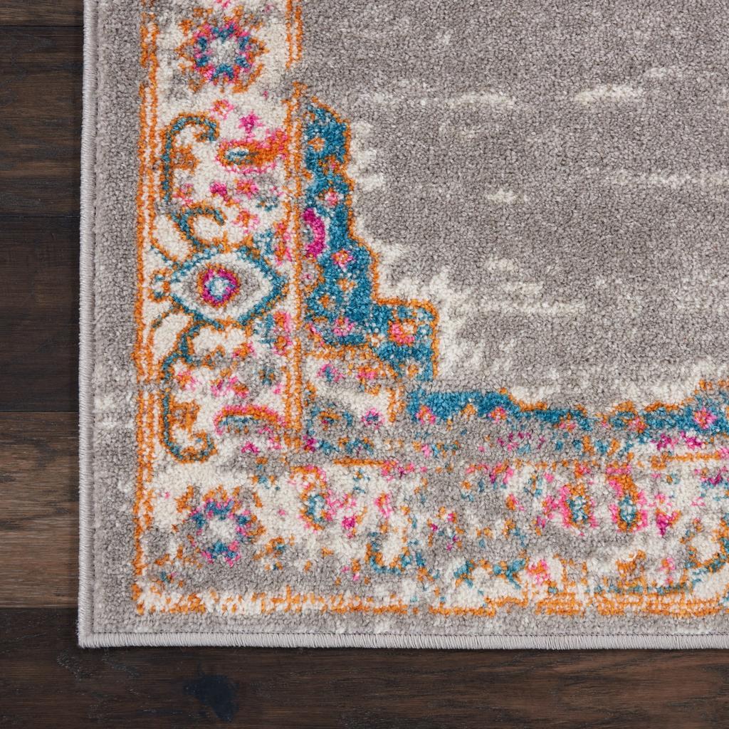 Nourison Home Passion PSN03 Grey Indoor Runner - Bohemian Power Loomed Machine Made Medium Pile