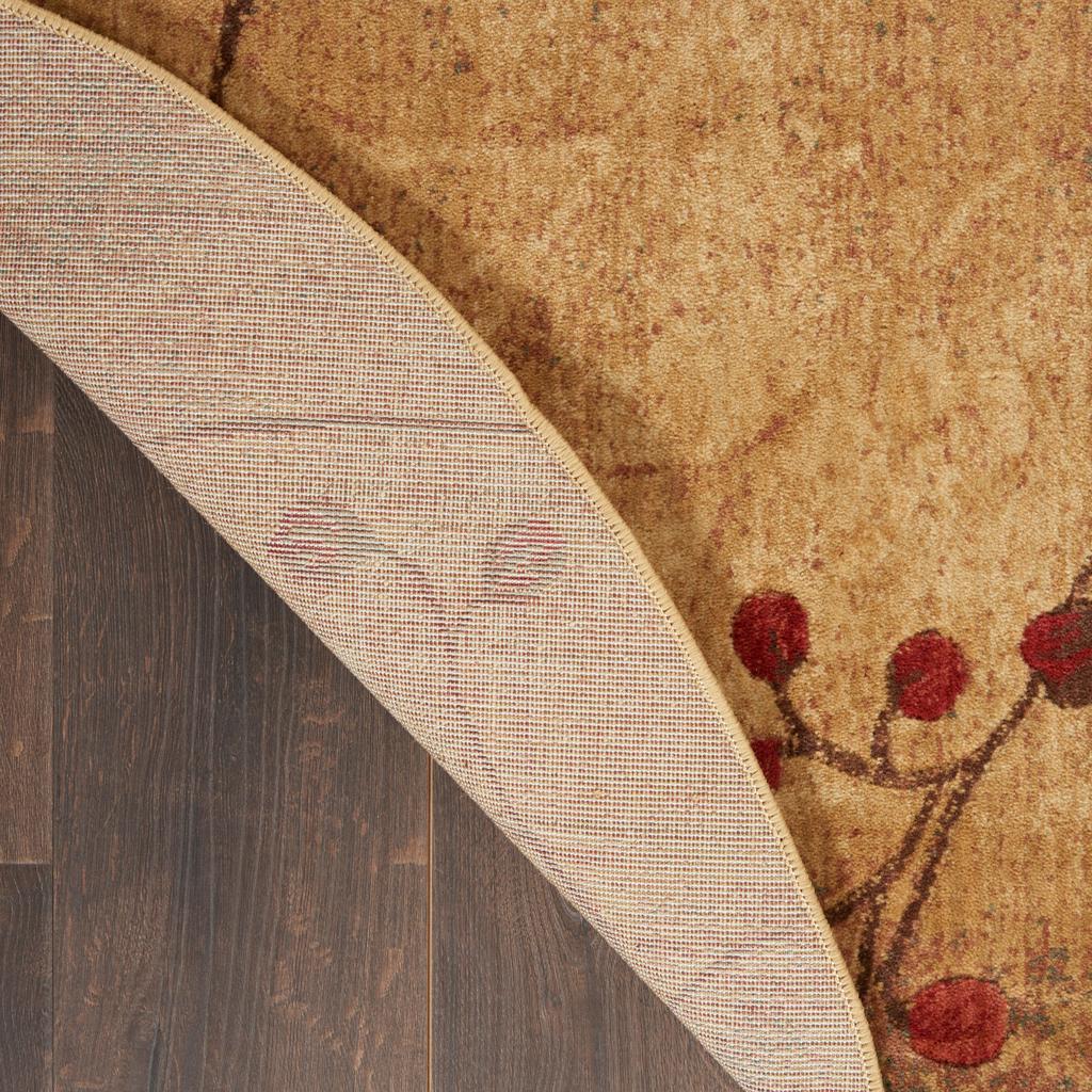 Nourison Home Somerset ST74 Brown Latte Indoor Round Area Rug - Rustic Power Loomed Machine Made Medium Pile