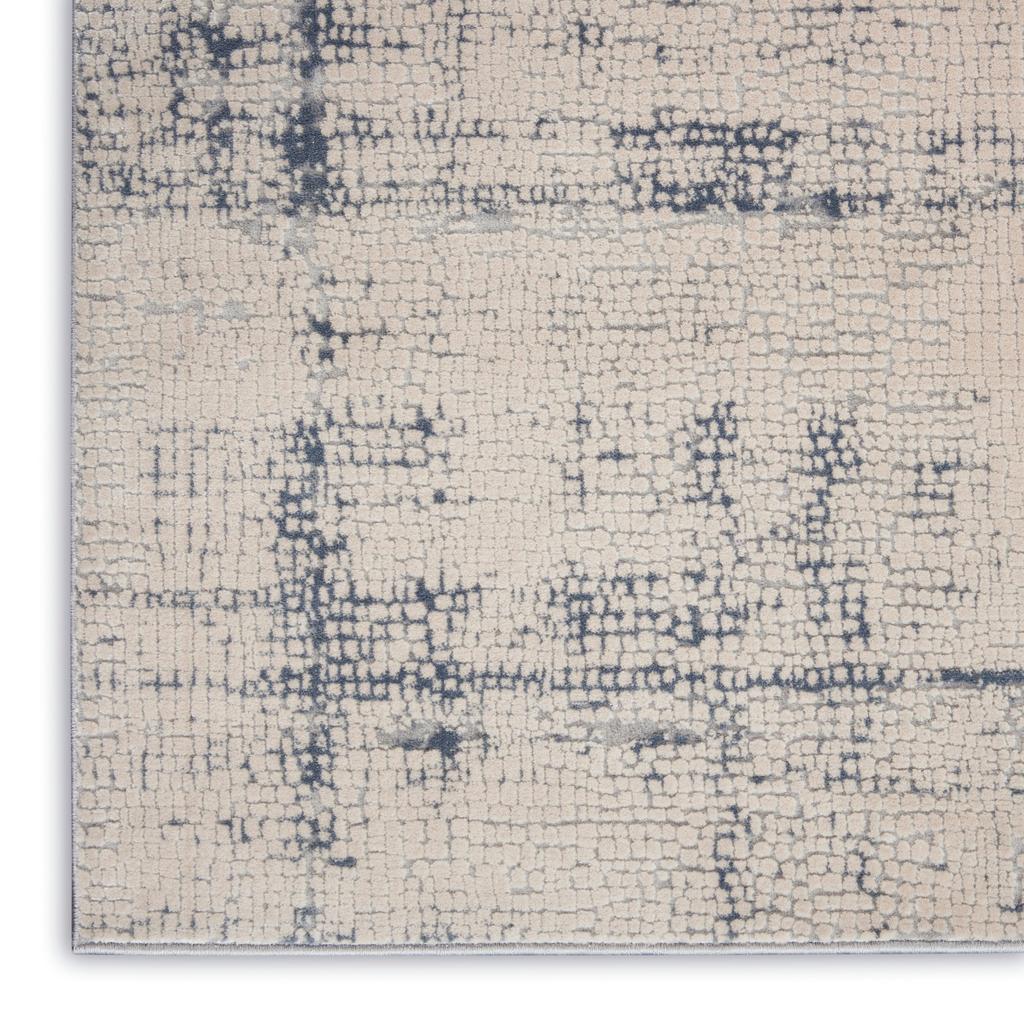 Nourison Home Rustic Textures RUS06 Ivory Blue Ivory/Blue Indoor Runner - Modern Power Loomed Machine Made Medium Pile