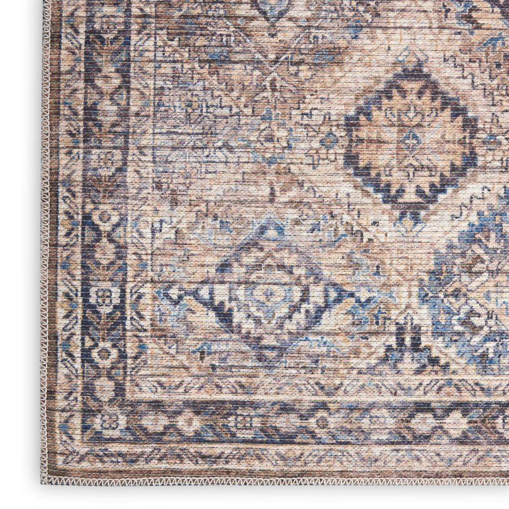 Nourison Home New Concept Washables SR103 Ivory Latte Indoor Runner - Vintage Machine Woven Machine Made Low Pile