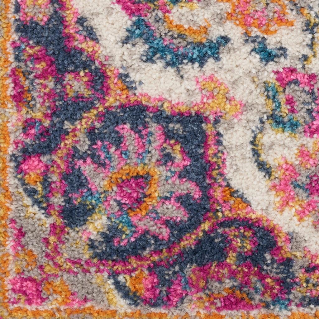 Nourison Home Passion PSN22 Ivory Ivory/Multi Indoor Runner - Transitional Power Loomed Machine Made Medium Pile