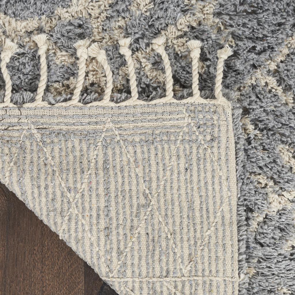 Nourison Home Native Art NTV12 Grey Indoor Runner - Bohemian Hand Tufted Handmade Medium Pile