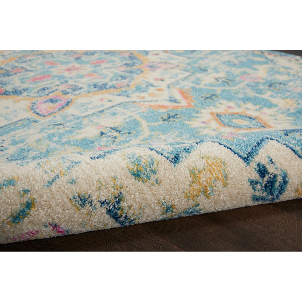 Nourison Home Passion PSN25 Ivory Light Blue Ivory/Light Blue Indoor Runner - Bohemian Power Loomed Machine Made Medium Pile