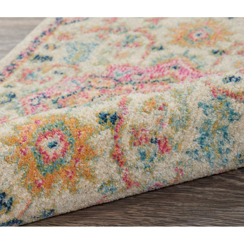 Nourison Home Passion PSN25 Ivory Pink Indoor Runner - Bohemian Power Loomed Machine Made Medium Pile