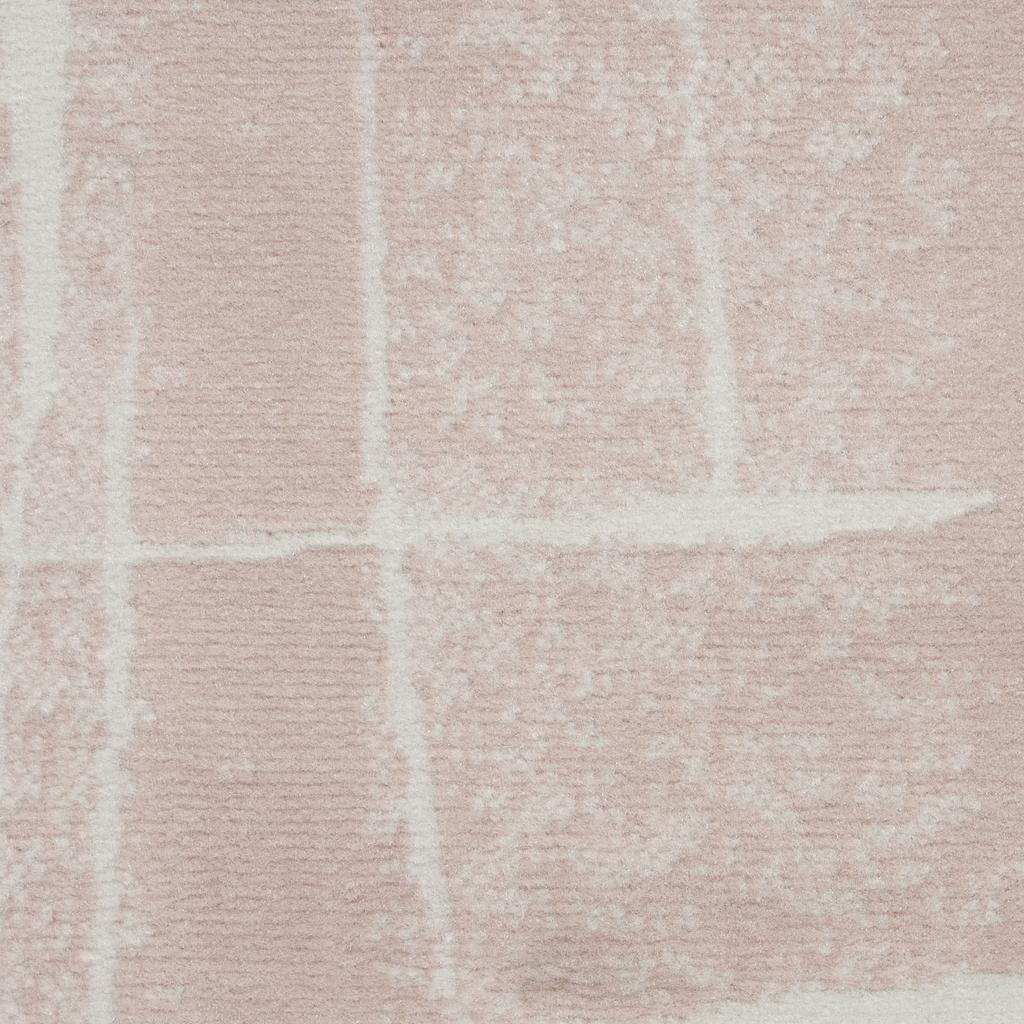 Nourison Home Whimsicle WHS09 Pink Ivory Indoor Round Area Rug - Modern Power Loomed Machine Made Low Pile