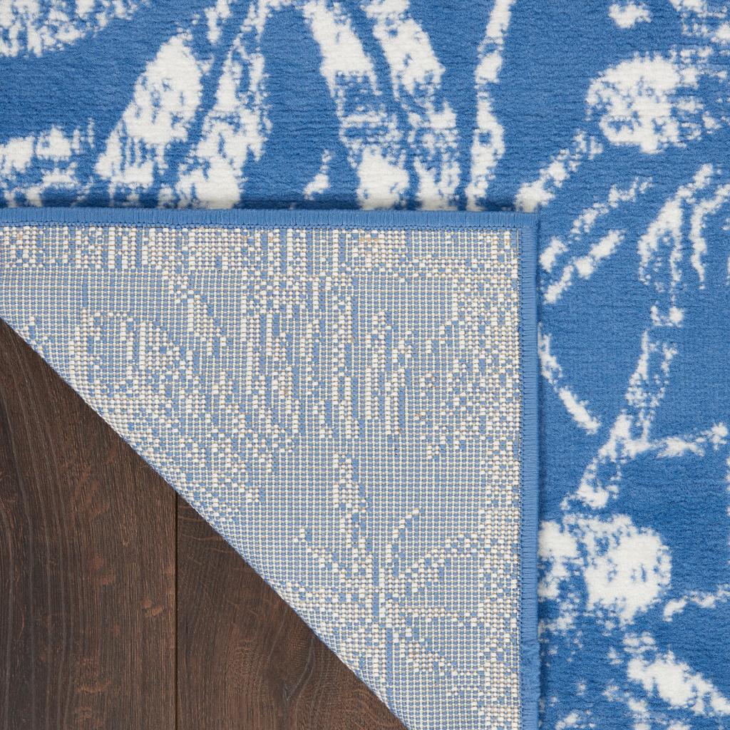 Nourison Home Whimsicle WHS05 Blue Indoor Runner - Farmhouse Power Loomed Machine Made Low Pile