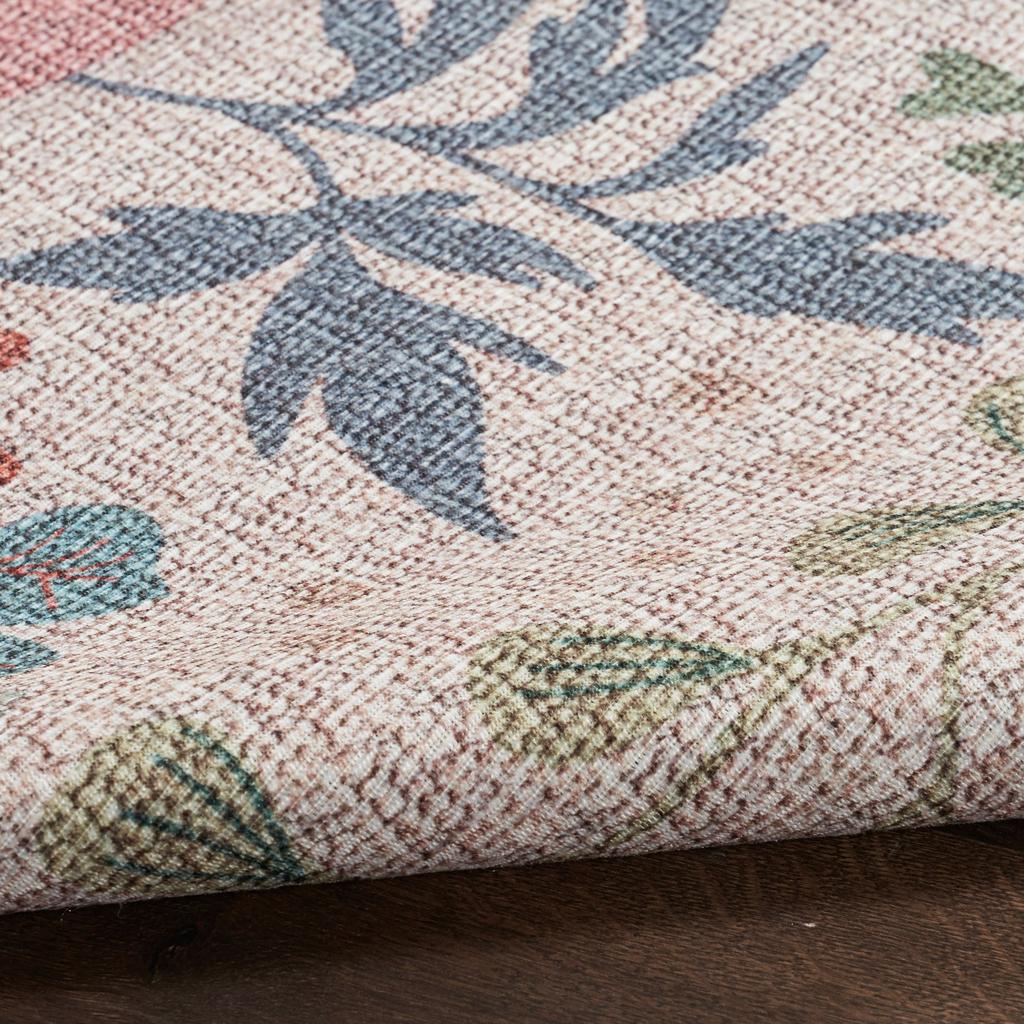 Nourison Home Nourison Washables NWB06 Cream Multicolor Indoor Runner - Farmhouse Power Loomed Machine Made Low Pile