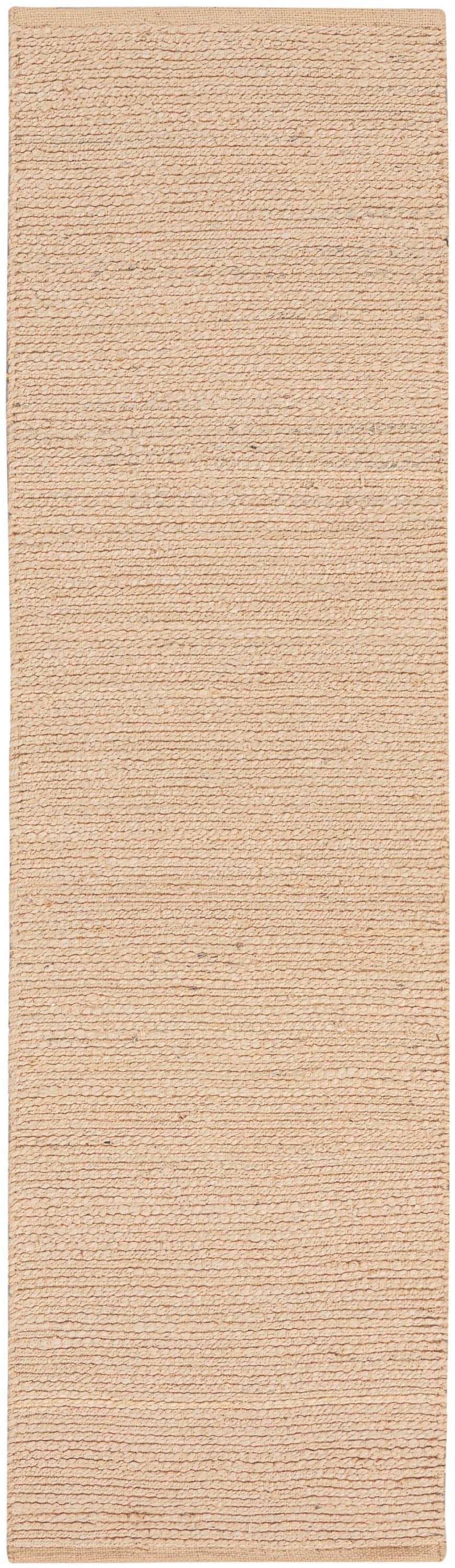 Nourison Home Natural Jute NJT01 Bleached Indoor Runner - Farmhouse Hand Woven Handmade Medium Pile