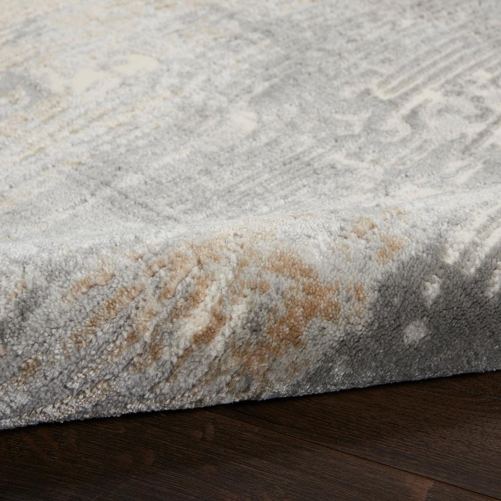 Nourison Home Solace SLA01 Grey Beige Indoor Runner - Modern Power Loomed Machine Made Low Pile