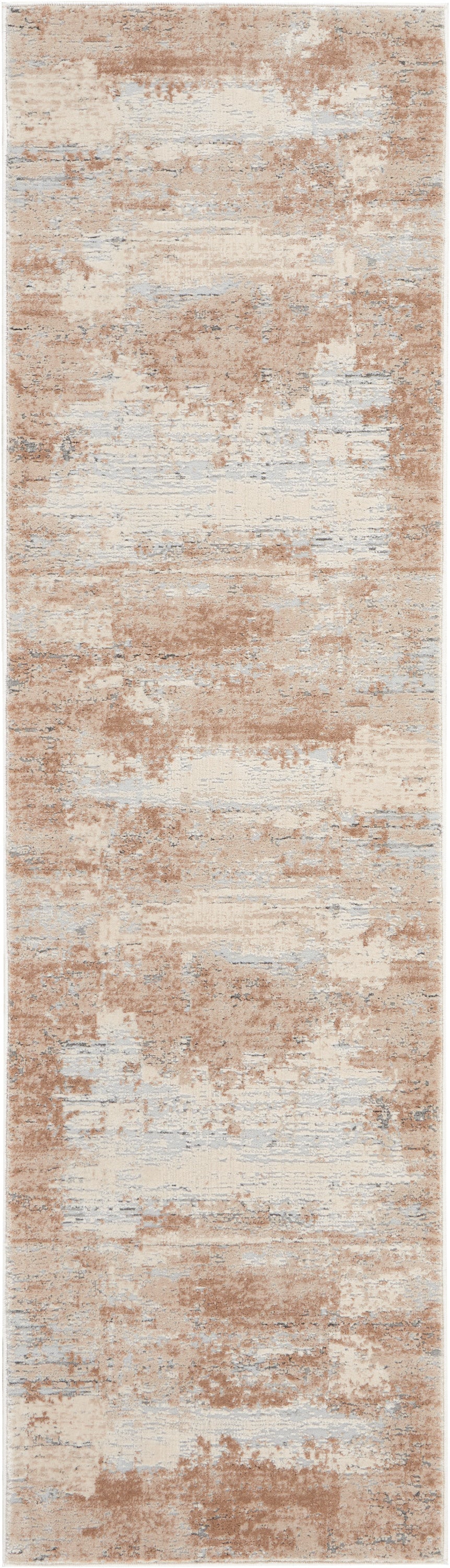 Nourison Home Rustic Textures RUS03 Beige Indoor Runner - Modern Power Loomed Machine Made Medium Pile