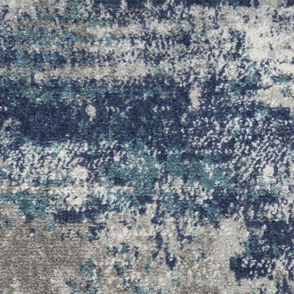 Nourison Home Passion PSN36 Ivory Teal Indoor Runner - Modern Power Loomed Machine Made Medium Pile