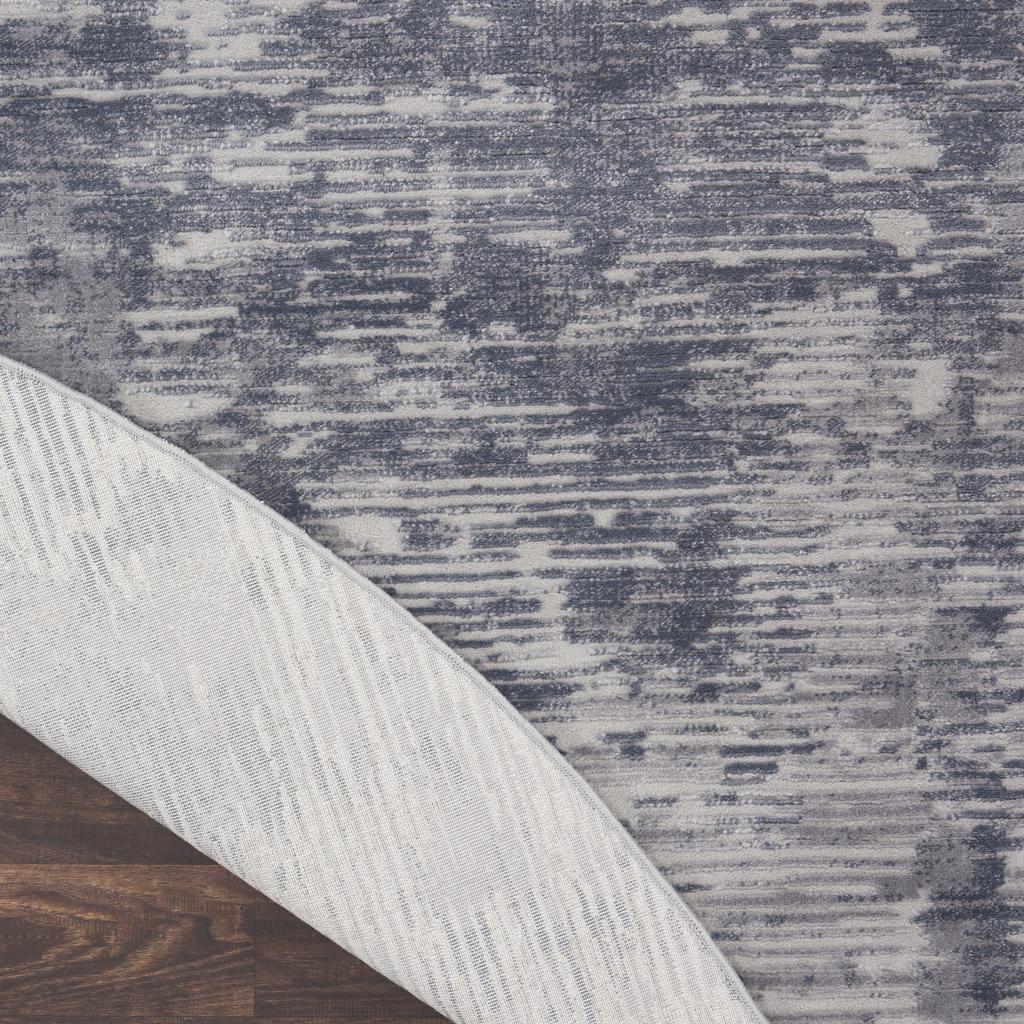 Nourison Home Rustic Textures RUS05 Grey Indoor Round Area Rug - Modern Power Loomed Machine Made Medium Pile