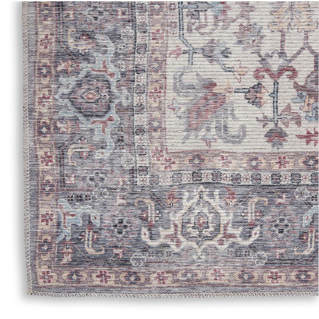 Nourison Home New Concept Washables SR104 Grey Indoor Rectangle Area Rug - Vintage Machine Woven Machine Made Low Pile