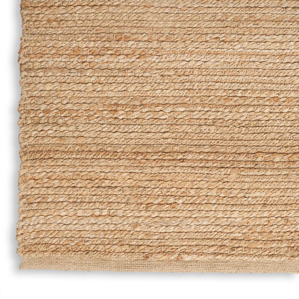 Nourison Home Natural Jute NJT01 Natural Indoor Runner - Farmhouse Hand Woven Handmade Medium Pile
