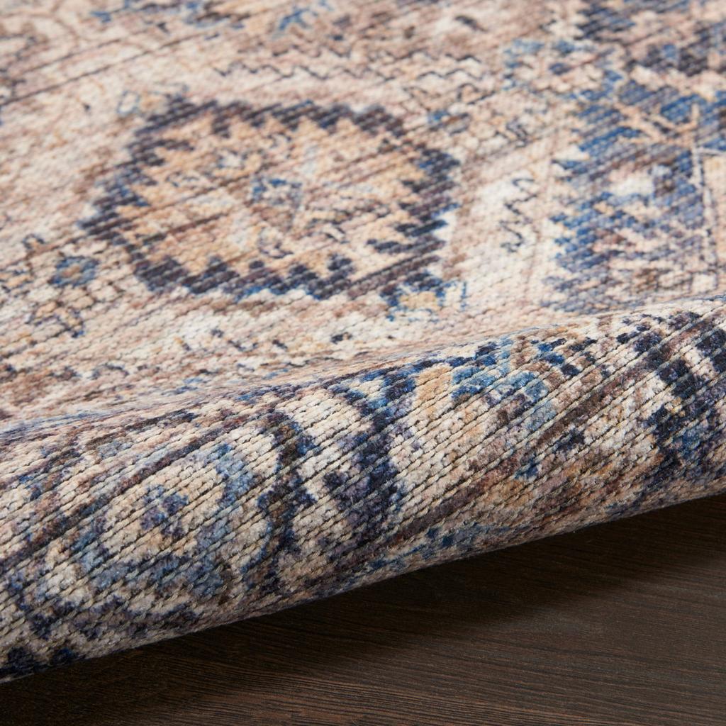 Nourison Home New Concept Washables SR103 Ivory Latte Indoor Rectangle Area Rug - Vintage Machine Woven Machine Made Low Pile