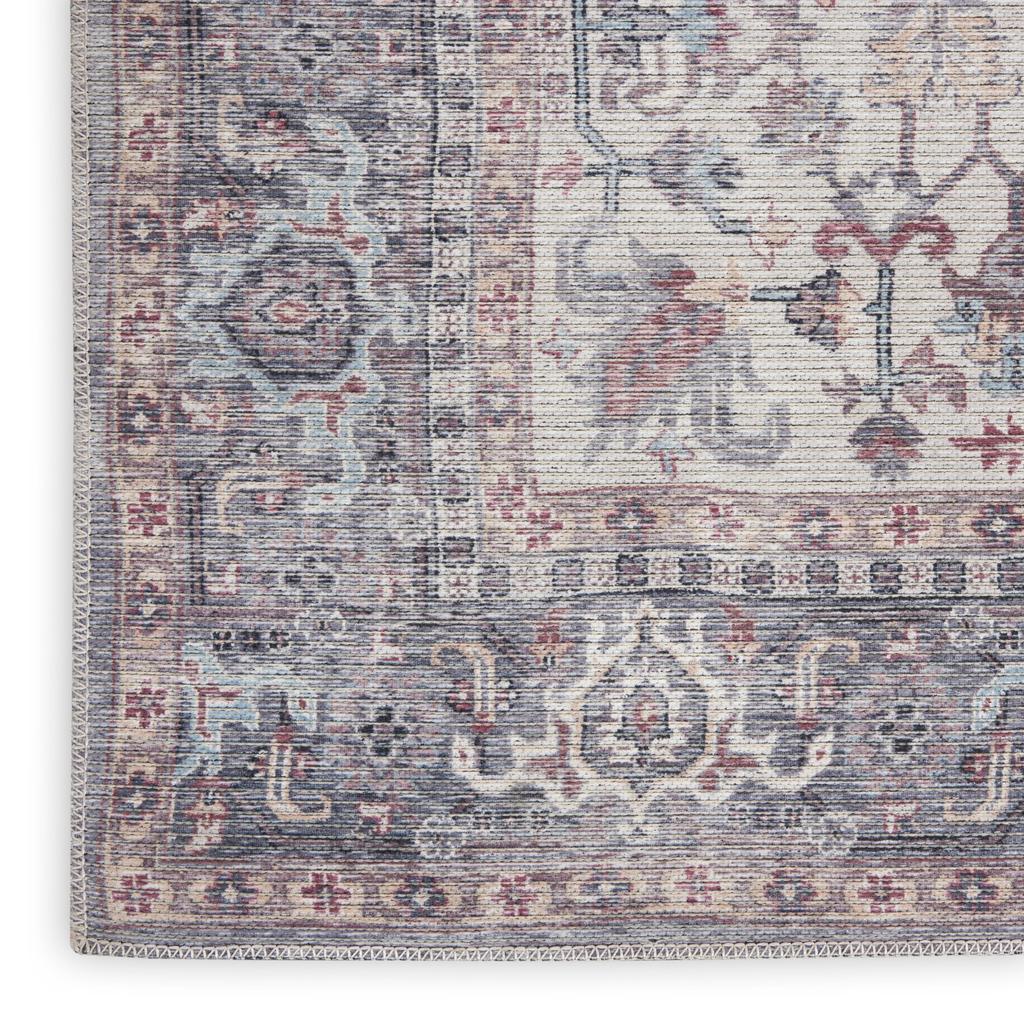 Nourison Home New Concept Washables SR104 Grey Indoor Runner - Vintage Machine Woven Machine Made Low Pile