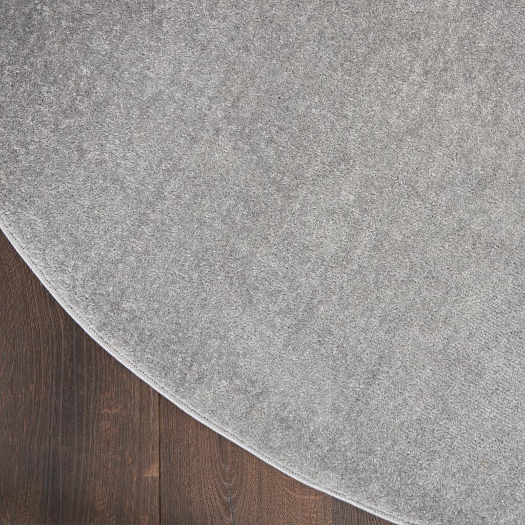Nourison Home Nourison Essentials NRE01 Silver Grey Indoor/Outdoor Oval Area Rug - Outdoor Power Loomed Machine Made Low Pile
