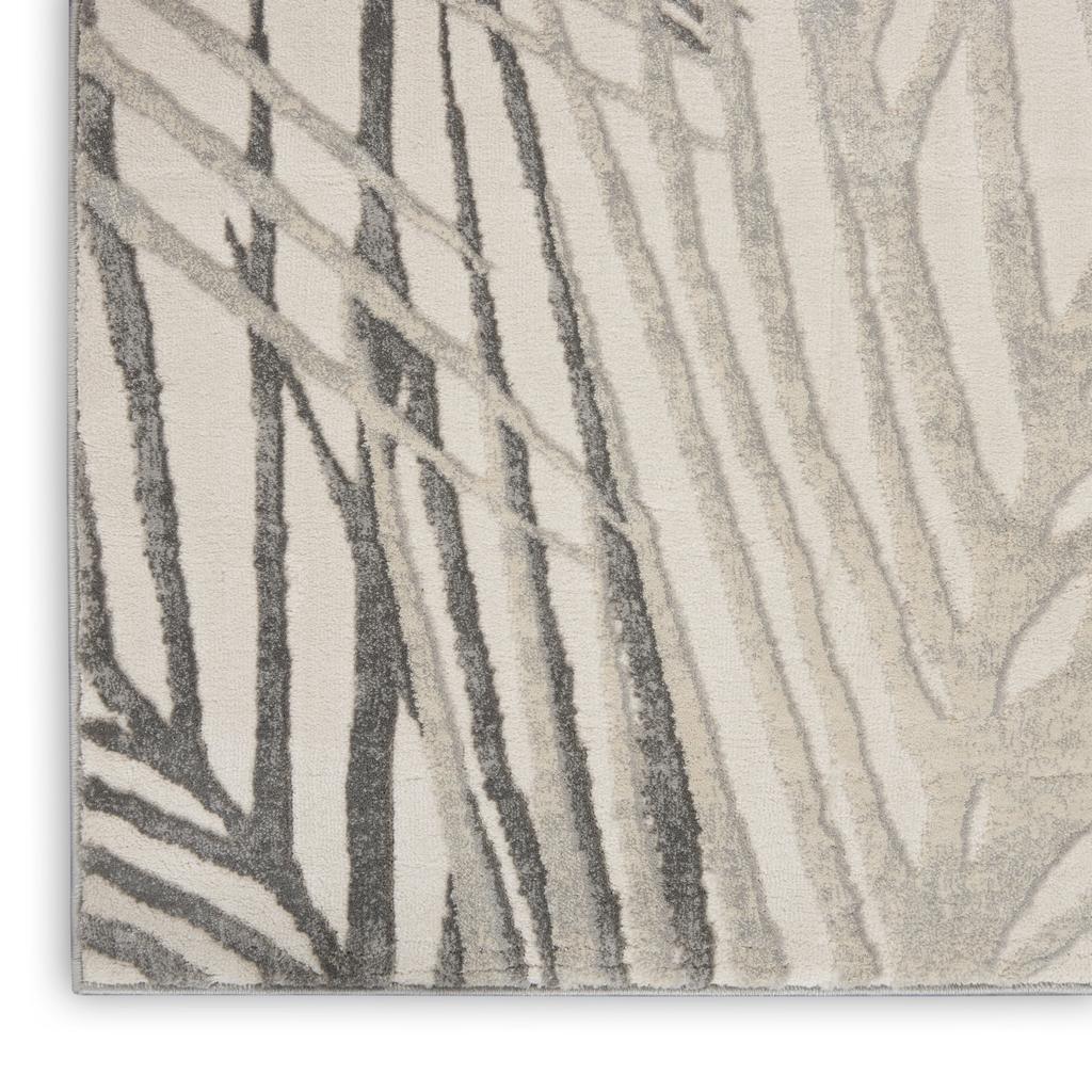 Nourison Home Rustic Textures RUS17 Ivory Grey Ivory/Grey Indoor Runner - Modern Power Loomed Machine Made Medium Pile