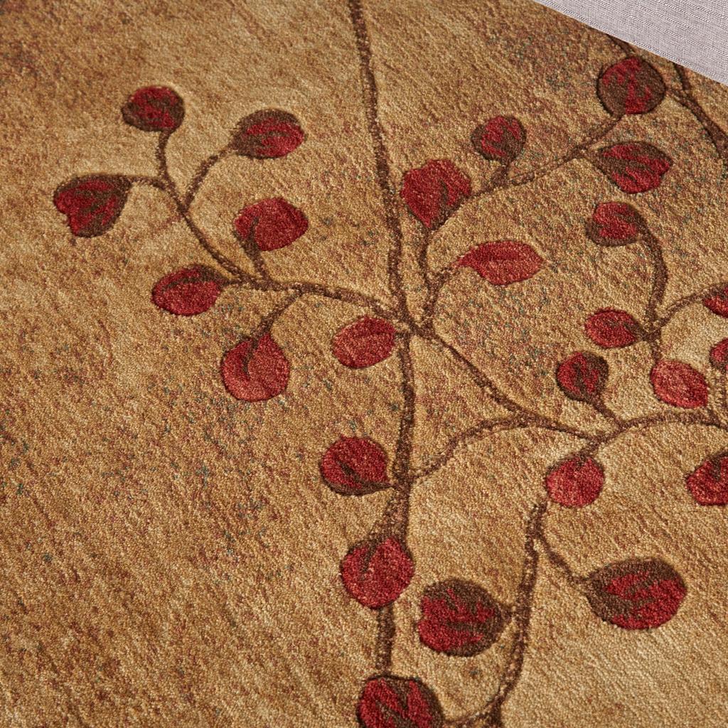 Nourison Home Somerset ST74 Latte Indoor Round Area Rug - Rustic Power Loomed Machine Made Medium Pile