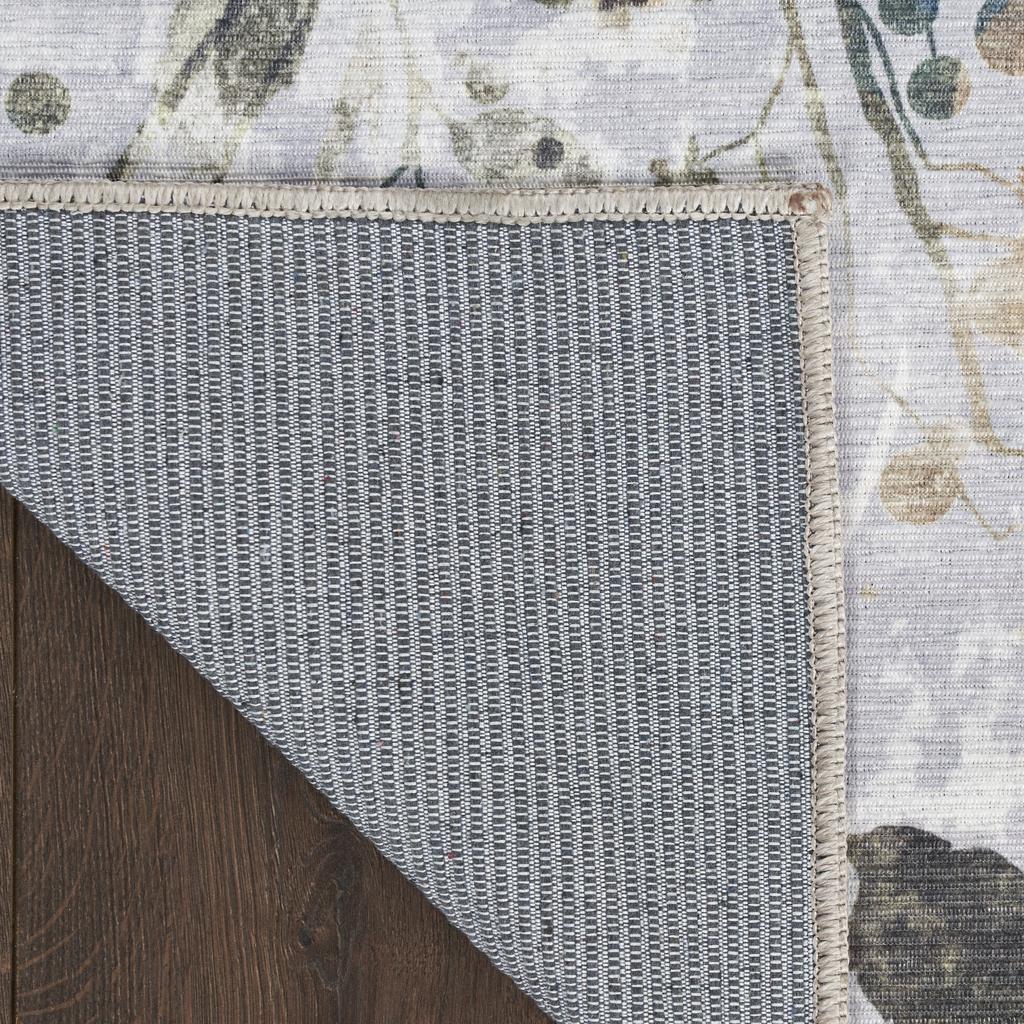 Nourison Home Nourison Washables NWB05 Grey Multicolor Indoor Runner - Contemporary Power Loomed Machine Made Low Pile