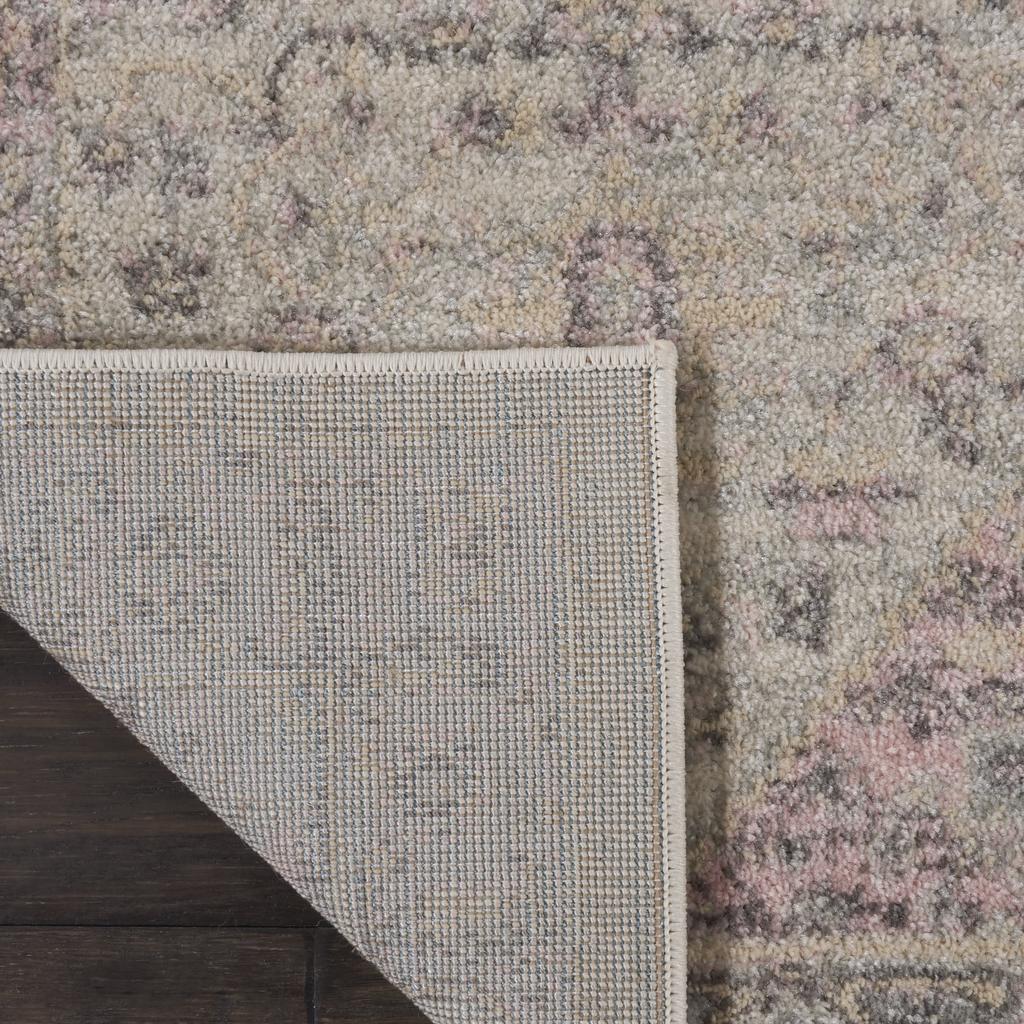 Nourison Home Tranquil TRA06 Pink and Beige Ivory Pink Indoor Runner - Vintage Power Loomed Machine Made Medium Pile