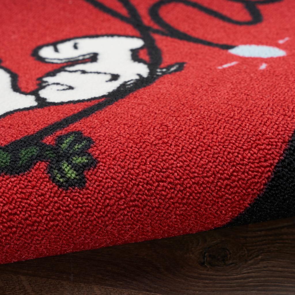 Nourison Home Pnt02 Peanuts/Enhcx PNE28 Red Indoor Rectangle Area Rug - Seasonal Power Loomed Machine Made Medium Pile
