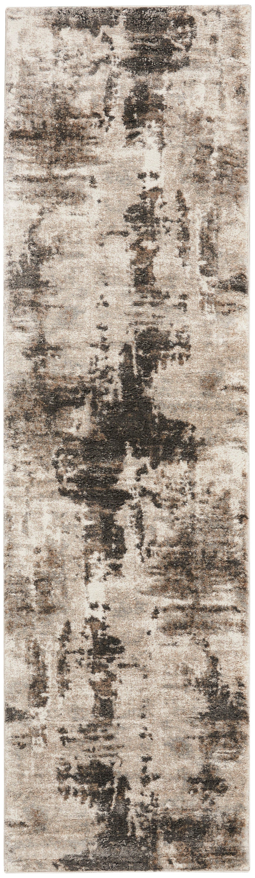 Nourison Home American Manor AMR04 Ivory/Mocha Indoor Runner - Modern Power Loomed Machine Made Medium Pile