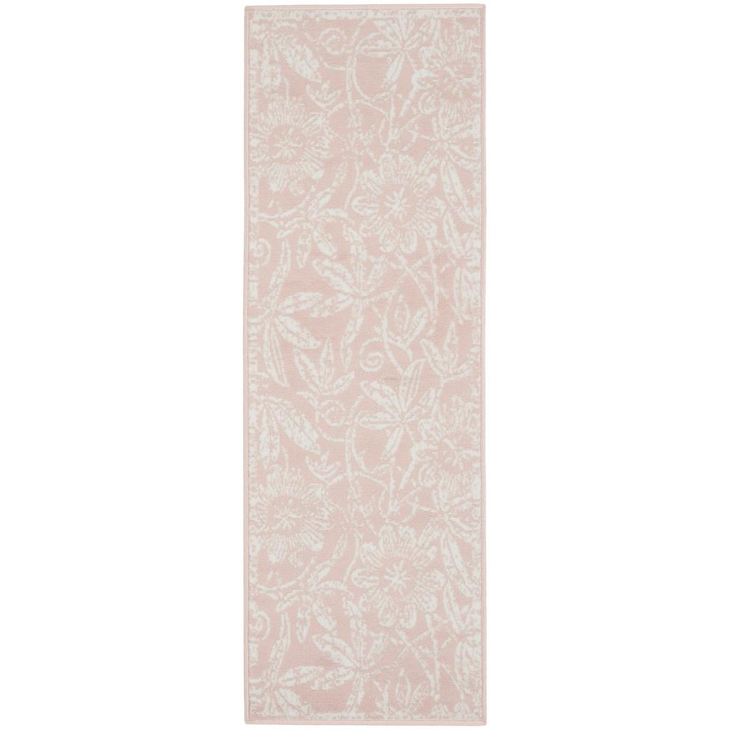 Nourison Home Whimsicle WHS05 Pink Indoor Runner - Farmhouse Power Loomed Machine Made Low Pile