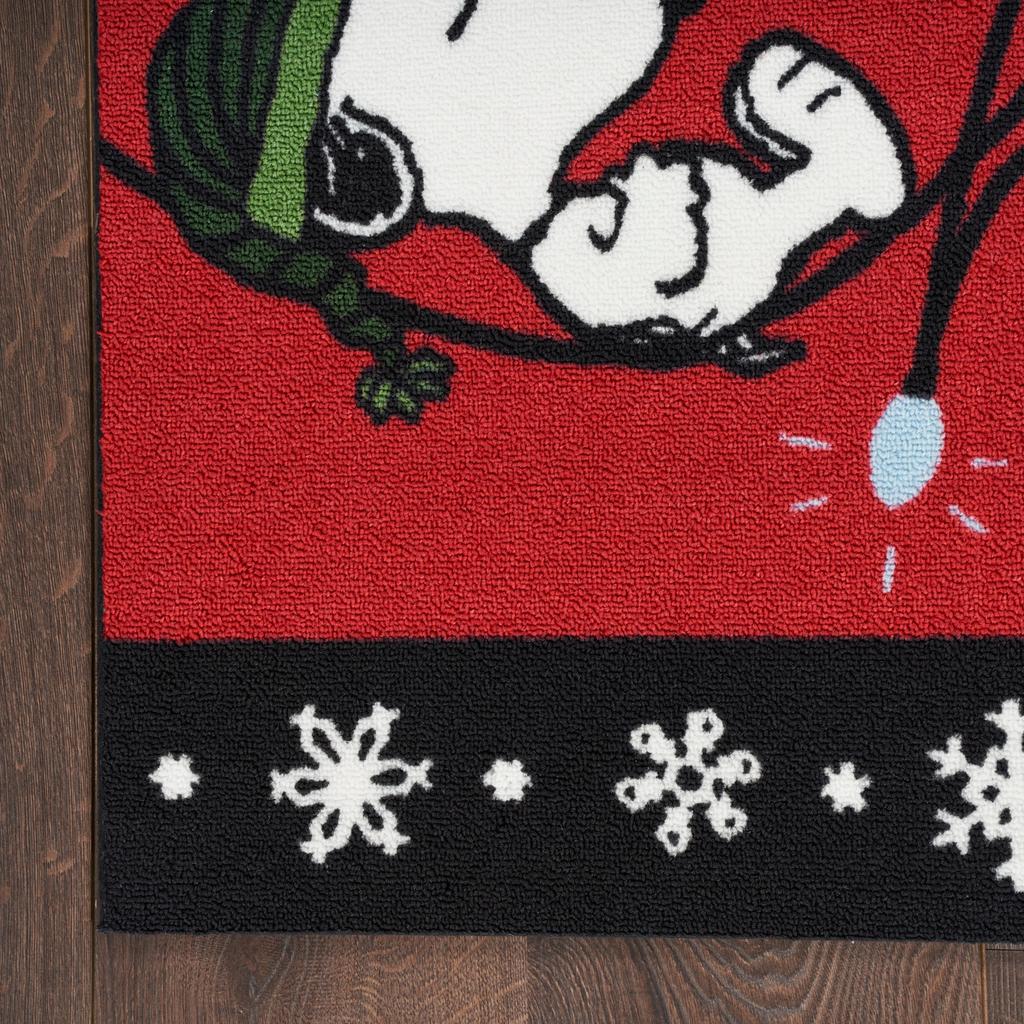 Nourison Home Pnt02 Peanuts/Enhcx PNE28 Red Indoor Rectangle Area Rug - Seasonal Power Loomed Machine Made Medium Pile