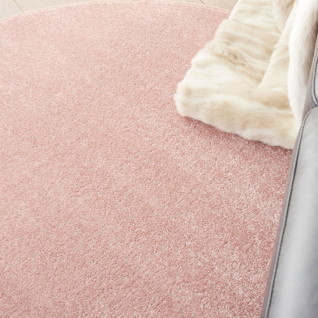 Nourison Home Nourison Essentials NRE01 Pink Indoor/Outdoor Round Area Rug - Outdoor Power Loomed Machine Made Low Pile