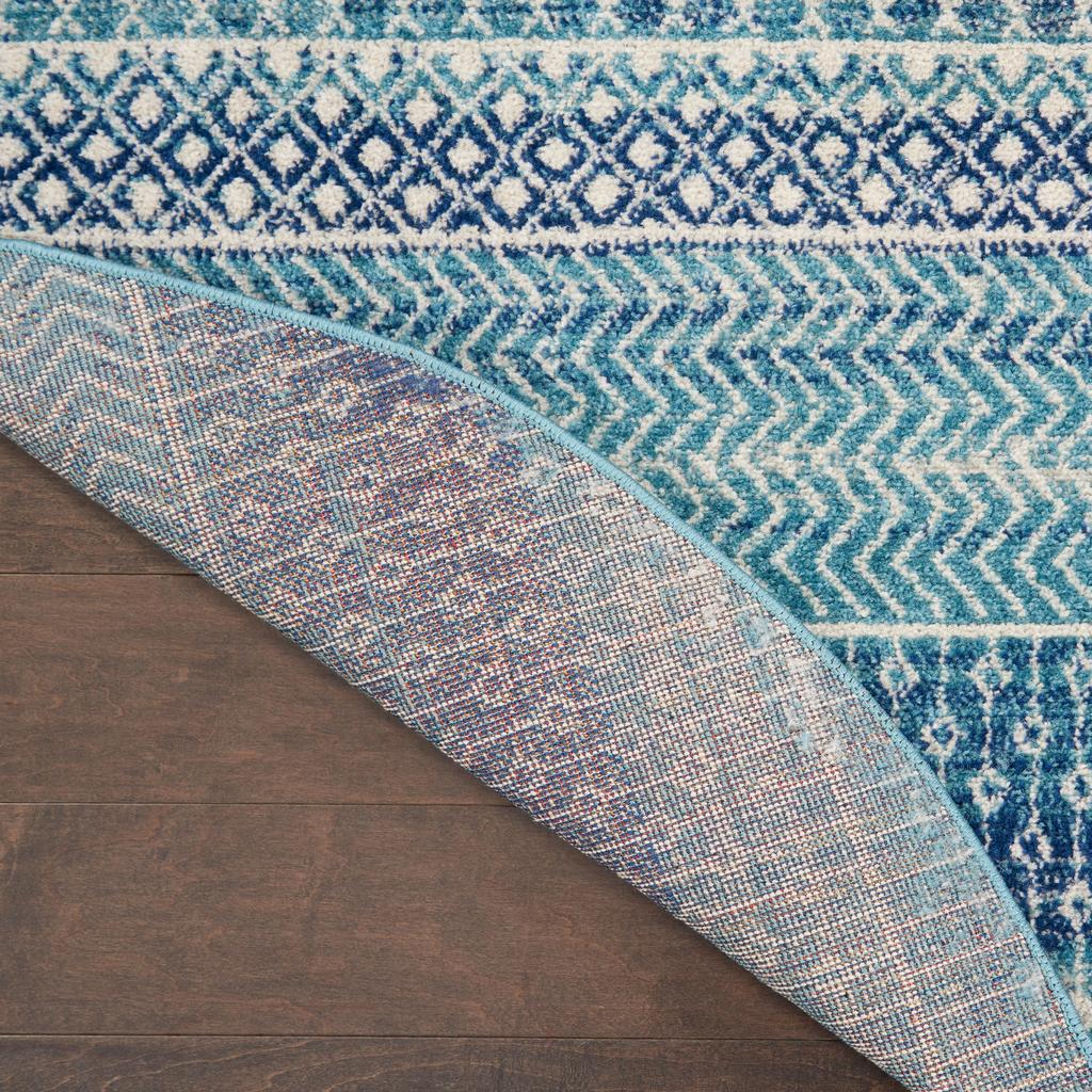 Nourison Home Passion PSN26 Navy Blue Indoor Round Area Rug - Bohemian Power Loomed Machine Made Medium Pile