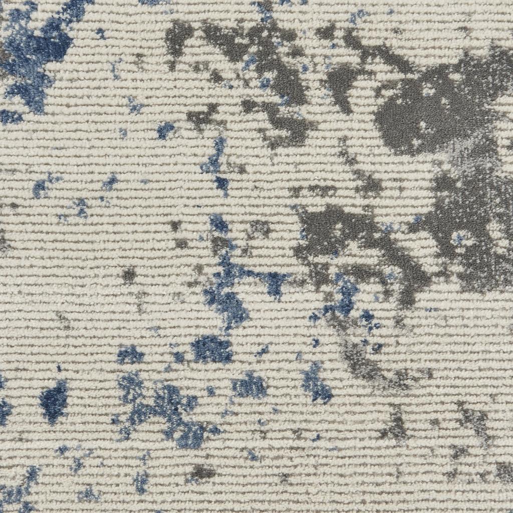 Nourison Home Rustic Textures RUS08 Grey Blue Grey/Blue Indoor Runner - Modern Power Loomed Machine Made Medium Pile