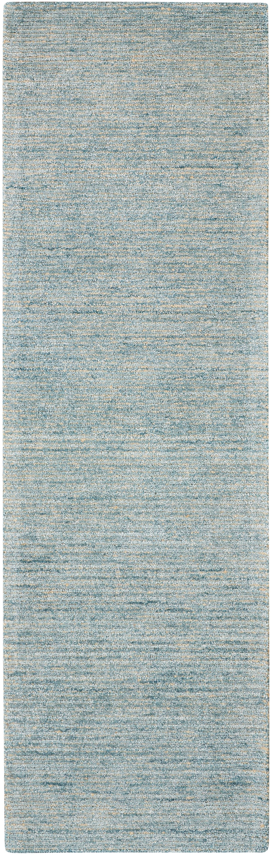 Nourison Home Weston WES01 Light Blue Indoor Runner - Modern Tufted Handmade Medium Pile