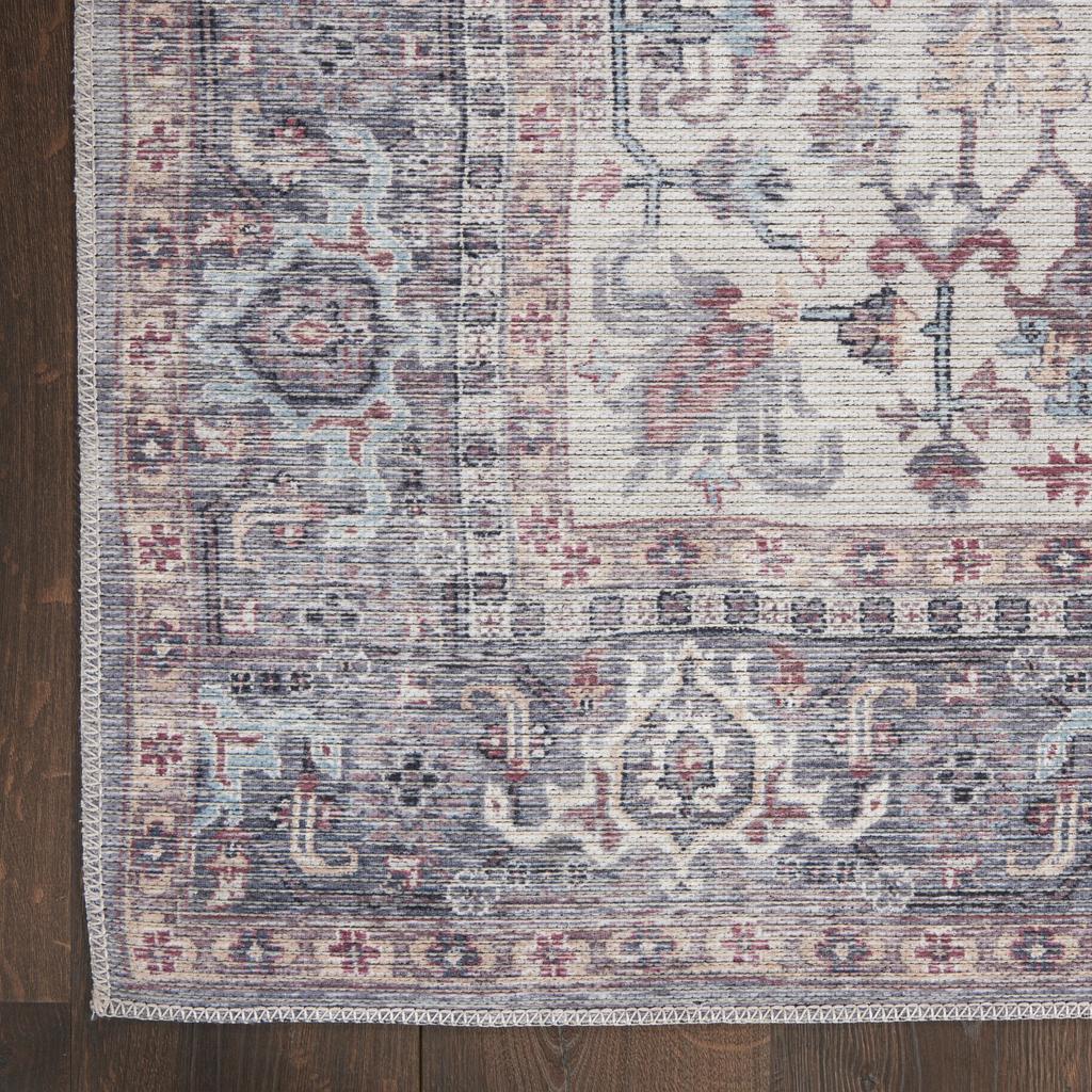 Nourison Home New Concept Washables SR104 Grey Indoor Rectangle Area Rug - Vintage Machine Woven Machine Made Low Pile