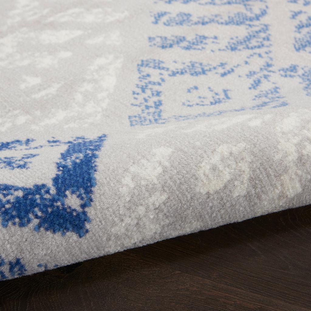 Nourison Home Whimsicle WHS18 Grey Blue Indoor Rectangle Area Rug - Bohemian Power Loomed Machine Made Low Pile