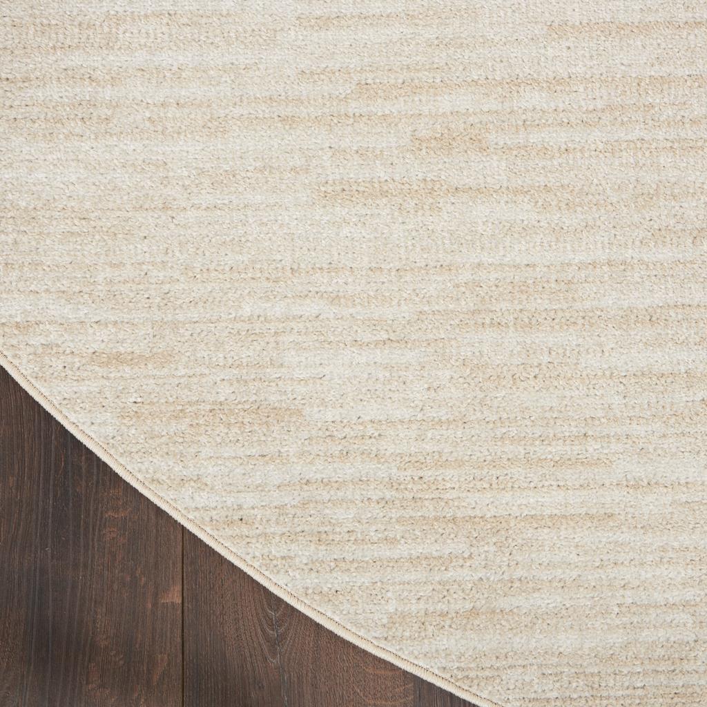 Nourison Home Nourison Essentials NRE01 Ivory Beige Indoor/Outdoor Oval Area Rug - Outdoor Power Loomed Machine Made Low Pile