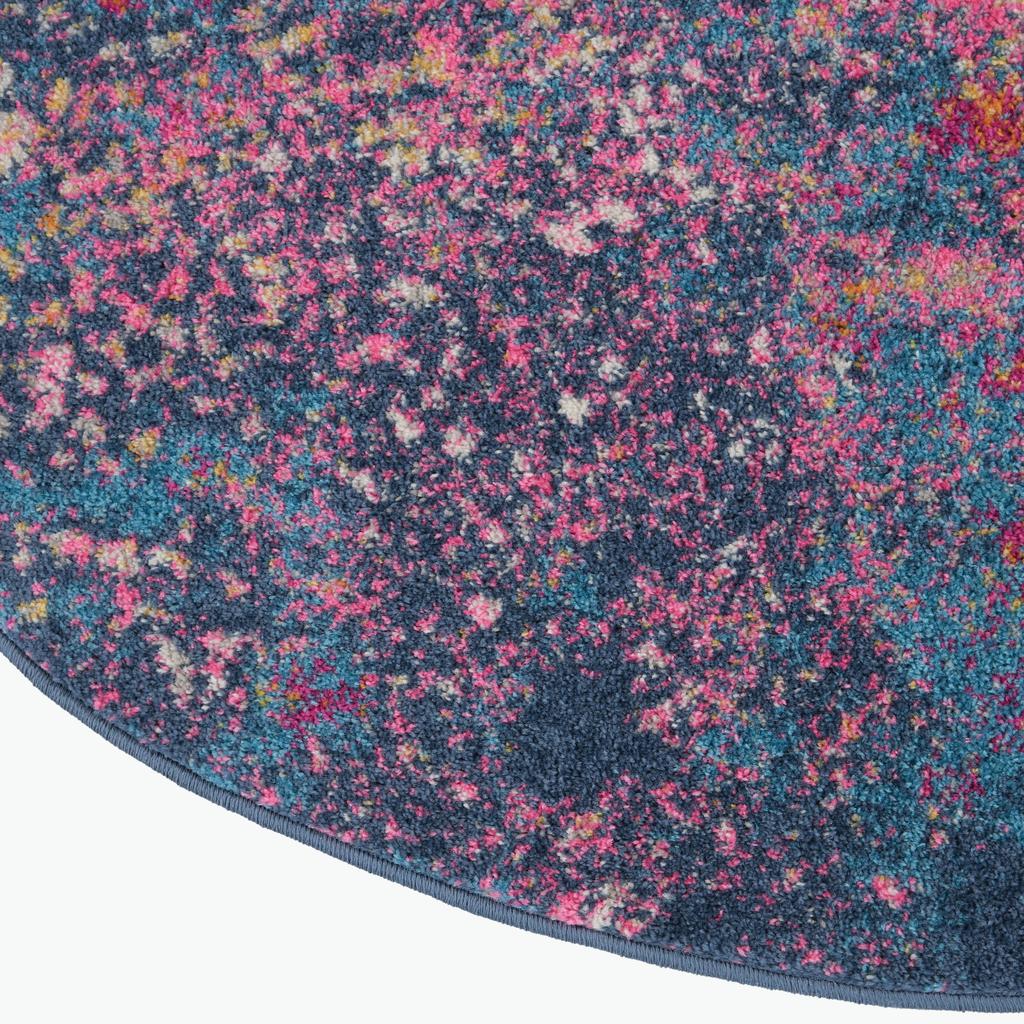 Nourison Home Passion PSN10 Sunburst Indoor Round Area Rug - Modern Power Loomed Machine Made Medium Pile