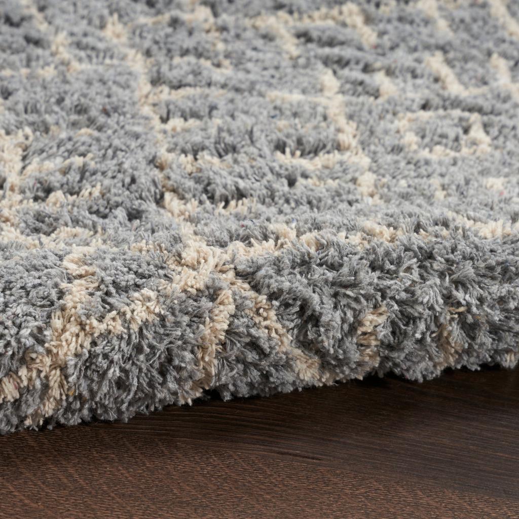 Nourison Home Native Art NTV12 Grey Indoor Runner - Bohemian Hand Tufted Handmade Medium Pile