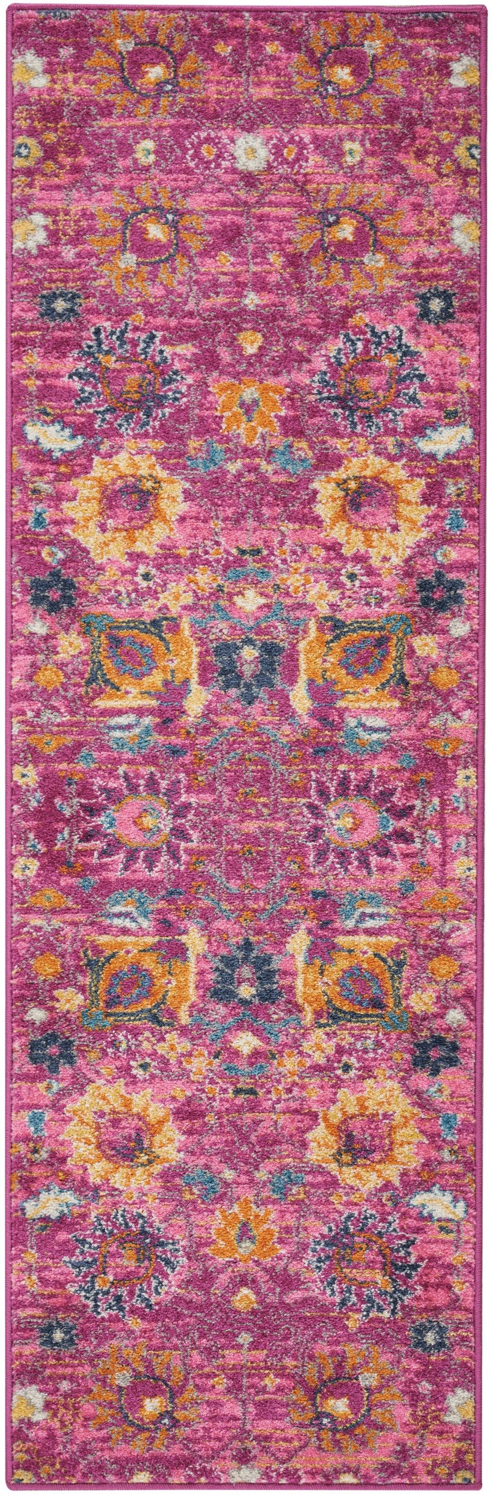 Nourison Home Passion PSN01 Pink Fuchsia Indoor Runner - Bohemian Power Loomed Machine Made Medium Pile