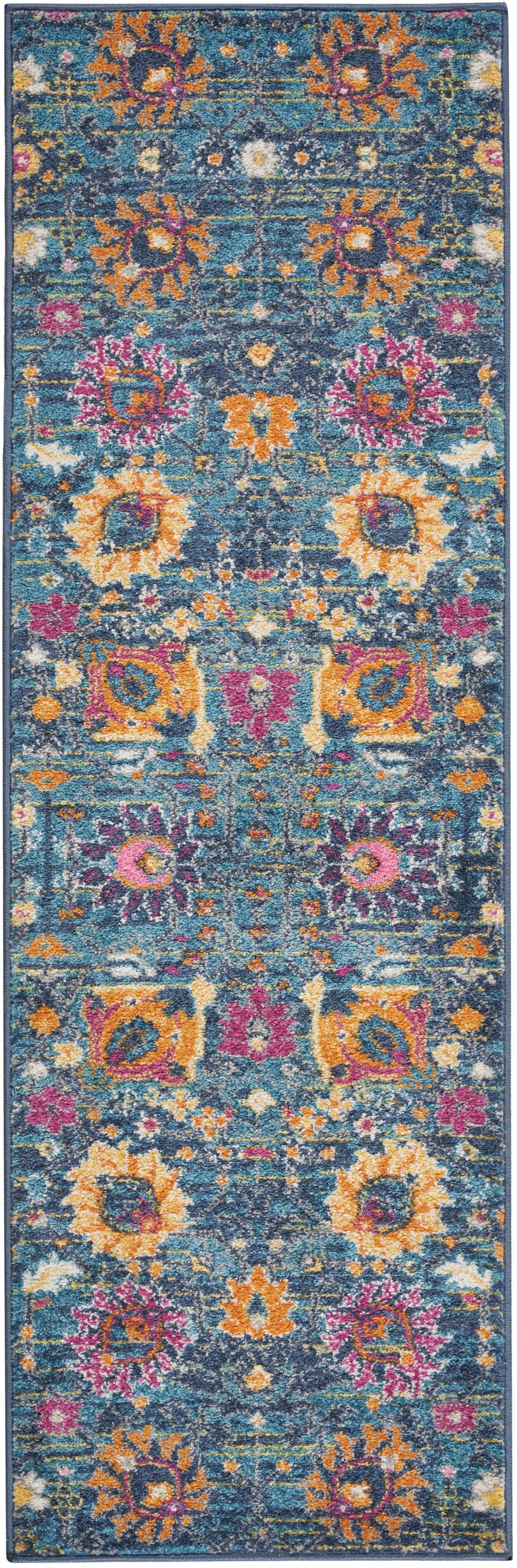Nourison Home Passion PSN01 Denim Indoor Runner - Bohemian Power Loomed Machine Made Medium Pile