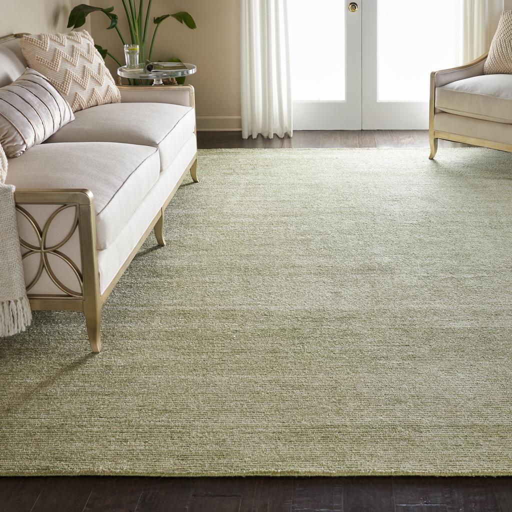 Nourison Home Weston WES01 Green Indoor Rectangle Area Rug - Modern Tufted Handmade Medium Pile