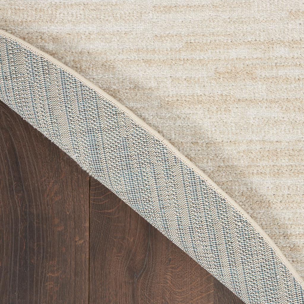 Nourison Home Nourison Essentials NRE01 Ivory Beige Indoor/Outdoor Oval Area Rug - Outdoor Power Loomed Machine Made Low Pile