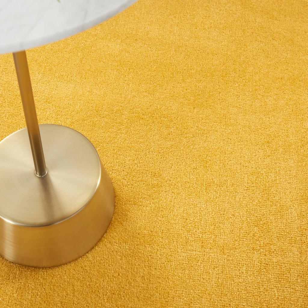 Nourison Home Nourison Essentials NRE01 Yellow Indoor/Outdoor Round Area Rug - Outdoor Power Loomed Machine Made Low Pile