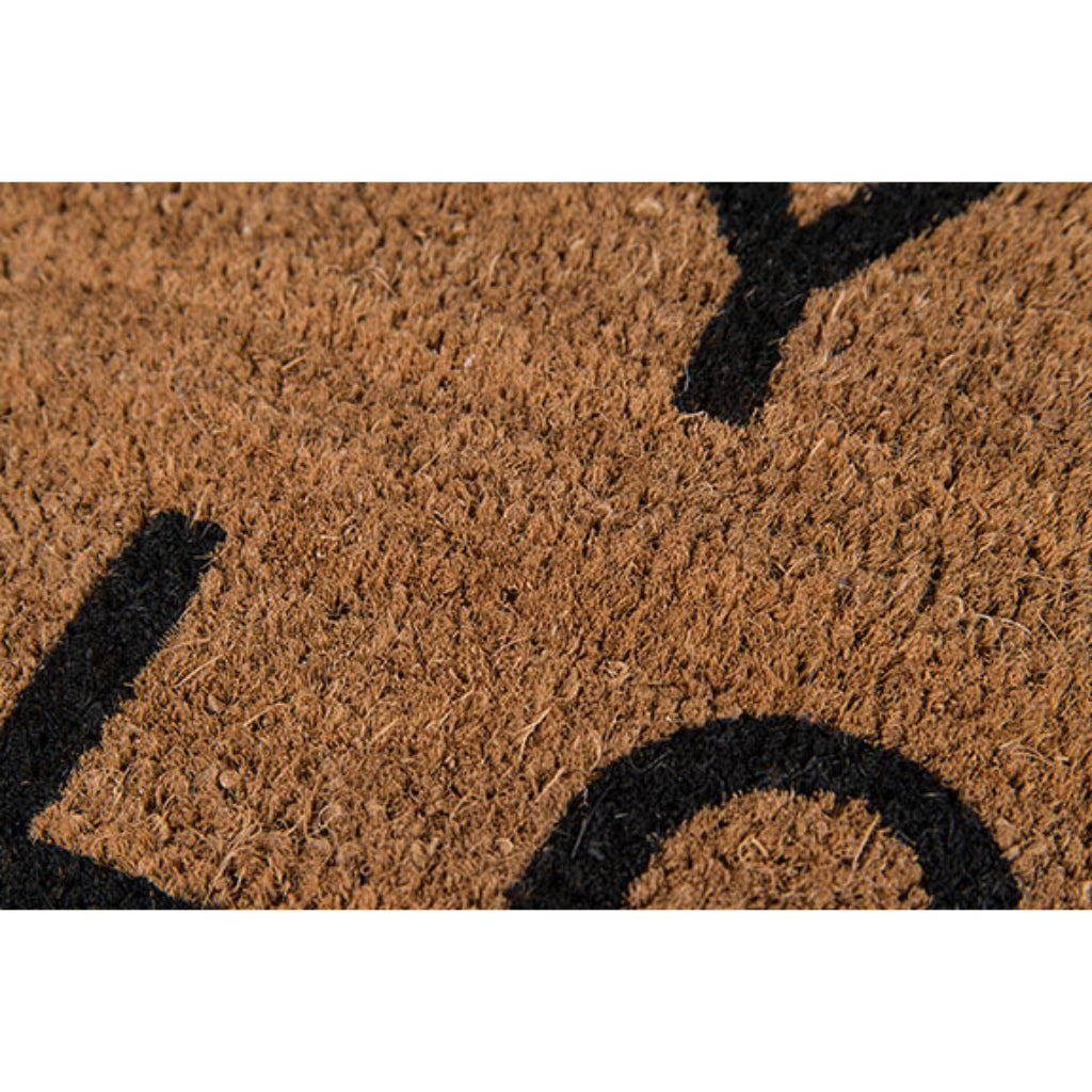 Momeni Aloha ALO-6 Natural You Look Good Indoor / Outdoor Rectangle Floor Mat - Stain and Water Resistant Floor Mat Made of All Natural Coir Fiber