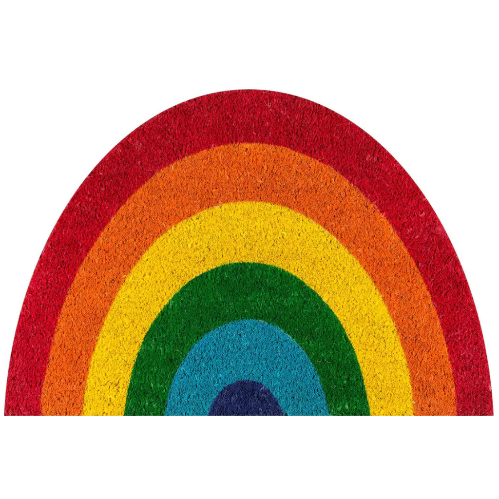 Momeni Aloha ALO-8 Multi Rainbow Indoor / Outdoor Rectangle Floor Mat - Stain and Water Resistant Floor Mat Made of All Natural Coir Fiber-