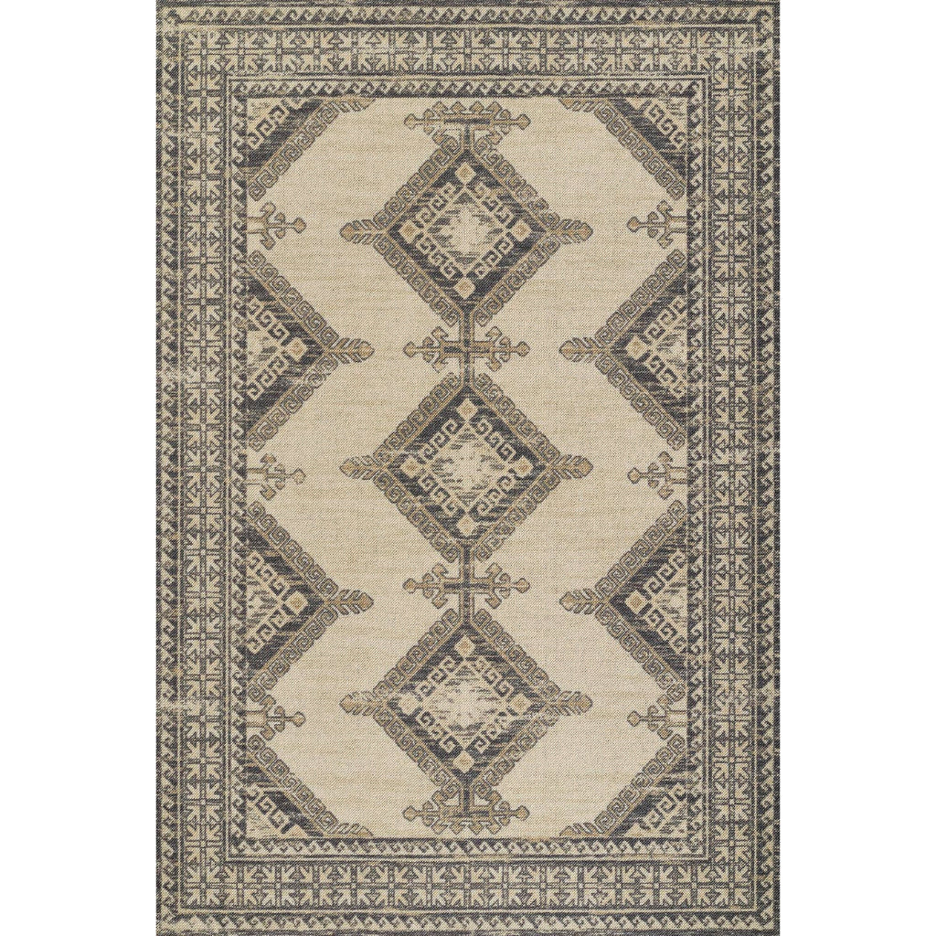 Momeni Anatolia ANA-10 Charcoal Indoor Rectangle Area Rug &amp; Runner - Trendy Machine Made Rug with Traditional Design Made of High Quality Wool &amp; Nylon